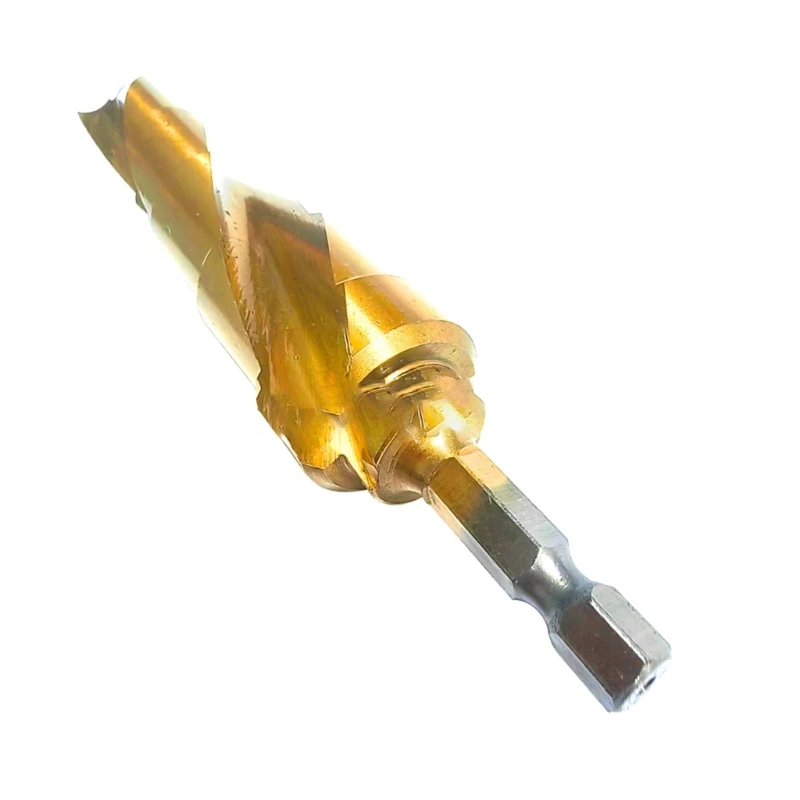 

Step Drill Bit 1/4" Shank Spirals Grooved Step Drill Bit for Sheet Aluminium