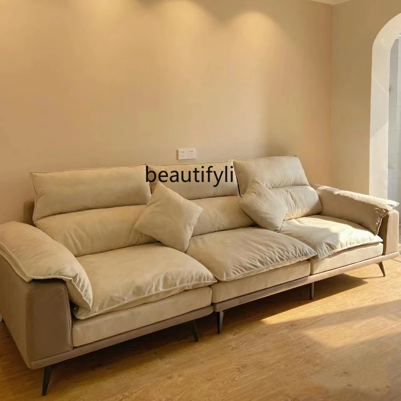 Disposable Nano Faux Leather Leather Living Room Italian Minimalist High-Leg Straight-Row Sofa
Disposable Nano Faux Leather Leather Living Room Italian Minimalist High-Leg Straight-Row Sofa