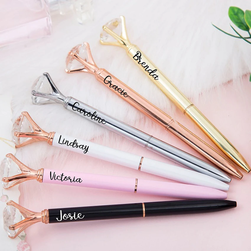 Personalized Diamond Pens, Wedding Bridesmaid Gift, Monogram Crystal Pen, Custom Decal Name Logo Pens, Party Favor Gift for Her 
Personalized Diamond Pens, Wedding Bridesmaid Gift, Monogram Crystal Pen, Custom Decal Name Logo Pens, Party Favor Gift for Her
