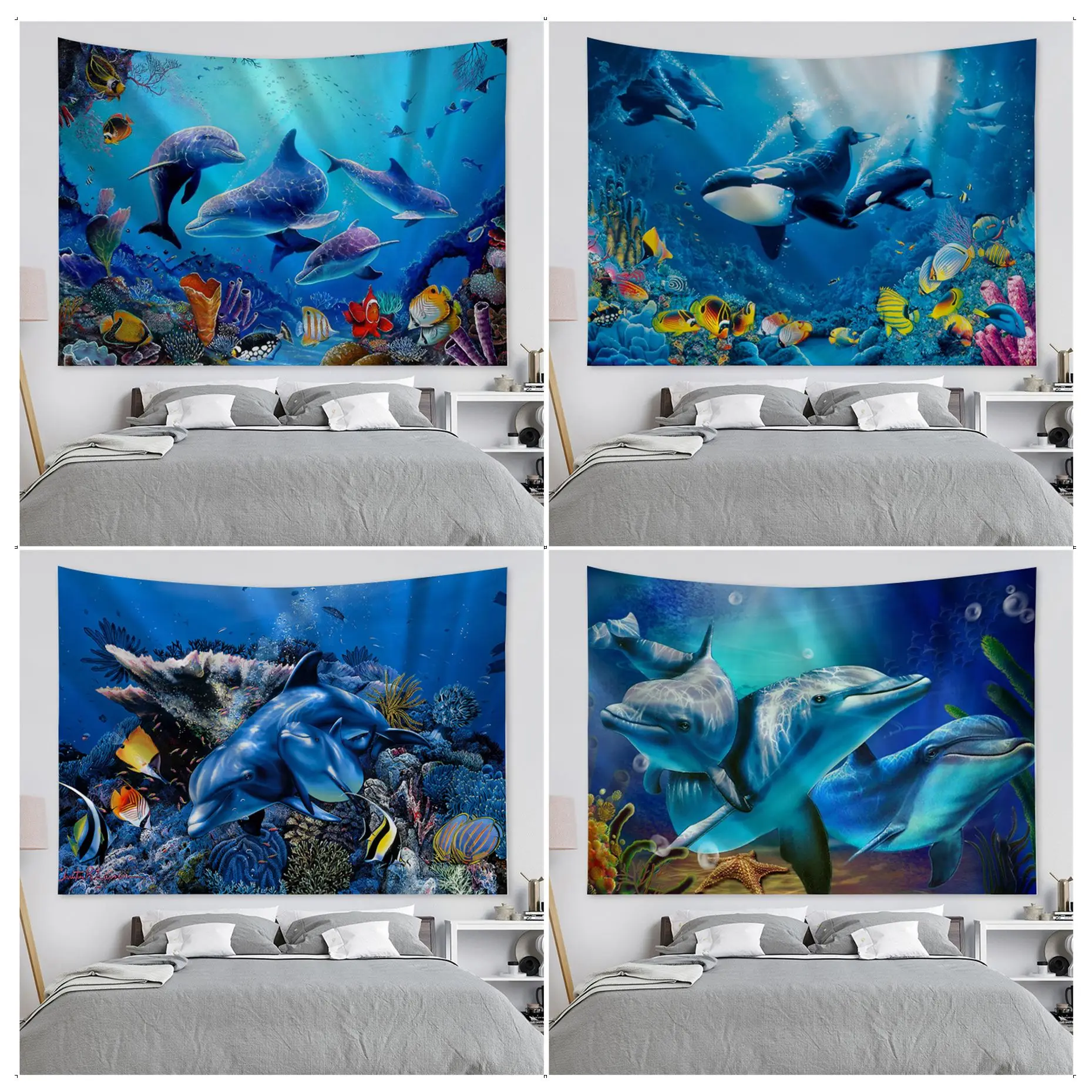 

Underwater World Tapestry Chart Tapestry Home Decoration hippie bohemian decoration divination Wall Hanging Home Decor