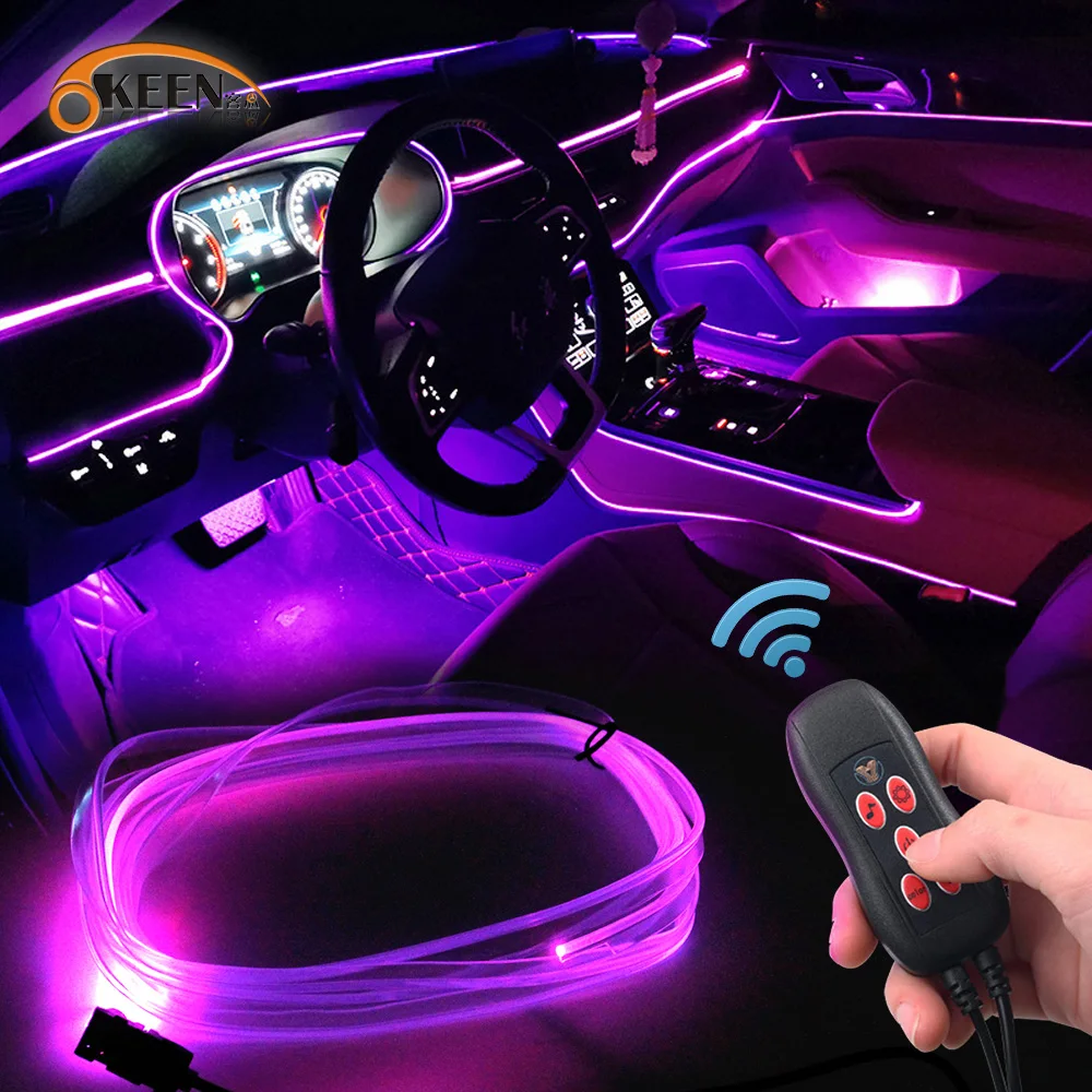 OKEEN LED USB Colorful Decorative Ambient Light Strip with Remote Control EL Cold Neon Lights RGB Car Interior Atmosphere Lamp
OKEEN LED USB Colorful Decorative Ambient Light Strip with Remote Control EL Cold Neon Lights RGB Car Interior Atmosphere Lamp