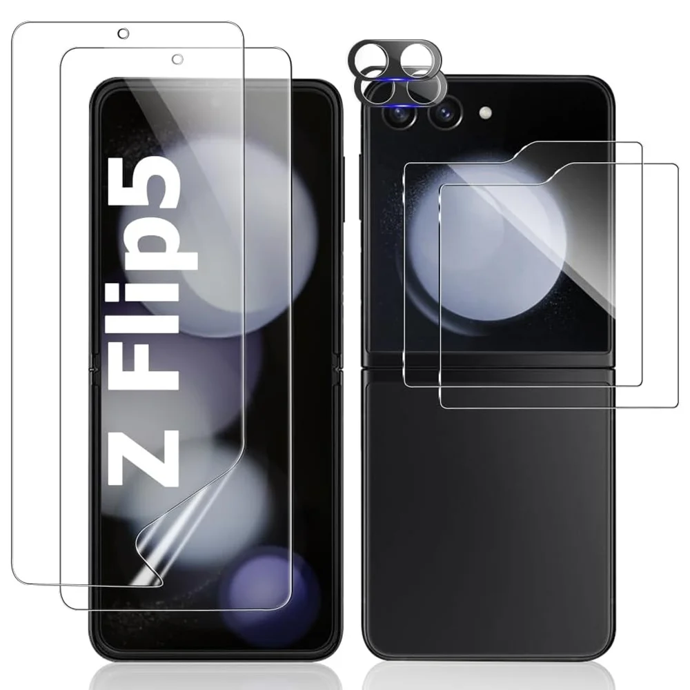 6 Pack for Samsung Galaxy Z Flip 5 Protector Inner Screen Hydrogel Film Back Screen Camera Lens Tempered Glass Protector
6 Pack for Samsung Galaxy Z Flip 5 Protector Inner Screen Hydrogel Film Back Screen Camera Lens Tempered Glass Protector