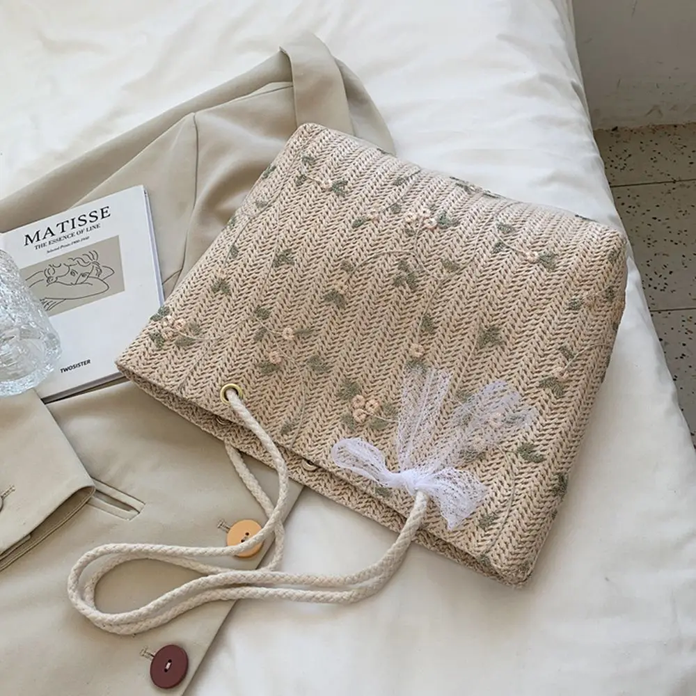 Woven Beach Tote - Large Straw Shoulder Bag with Magnetic Closure 12 S84a45985db0b40849a4edb7f0ce2bdbaq