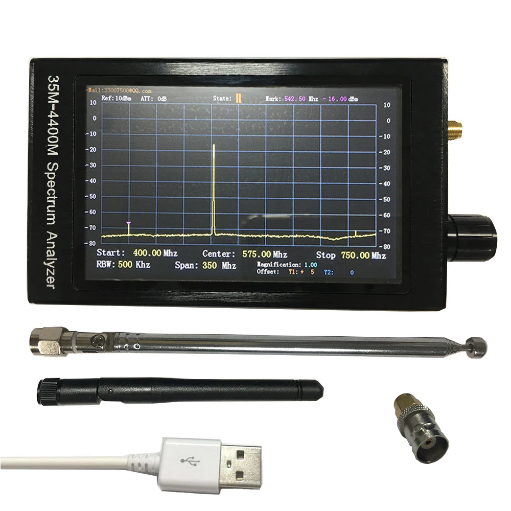 Handheld Portable Spectrum Analyzer 35M-4400MHz Test Laboratory RF RF High Frequency EMC Rectification
Handheld Portable Spectrum Analyzer 35M-4400MHz Test Laboratory RF RF High Frequency EMC Rectification