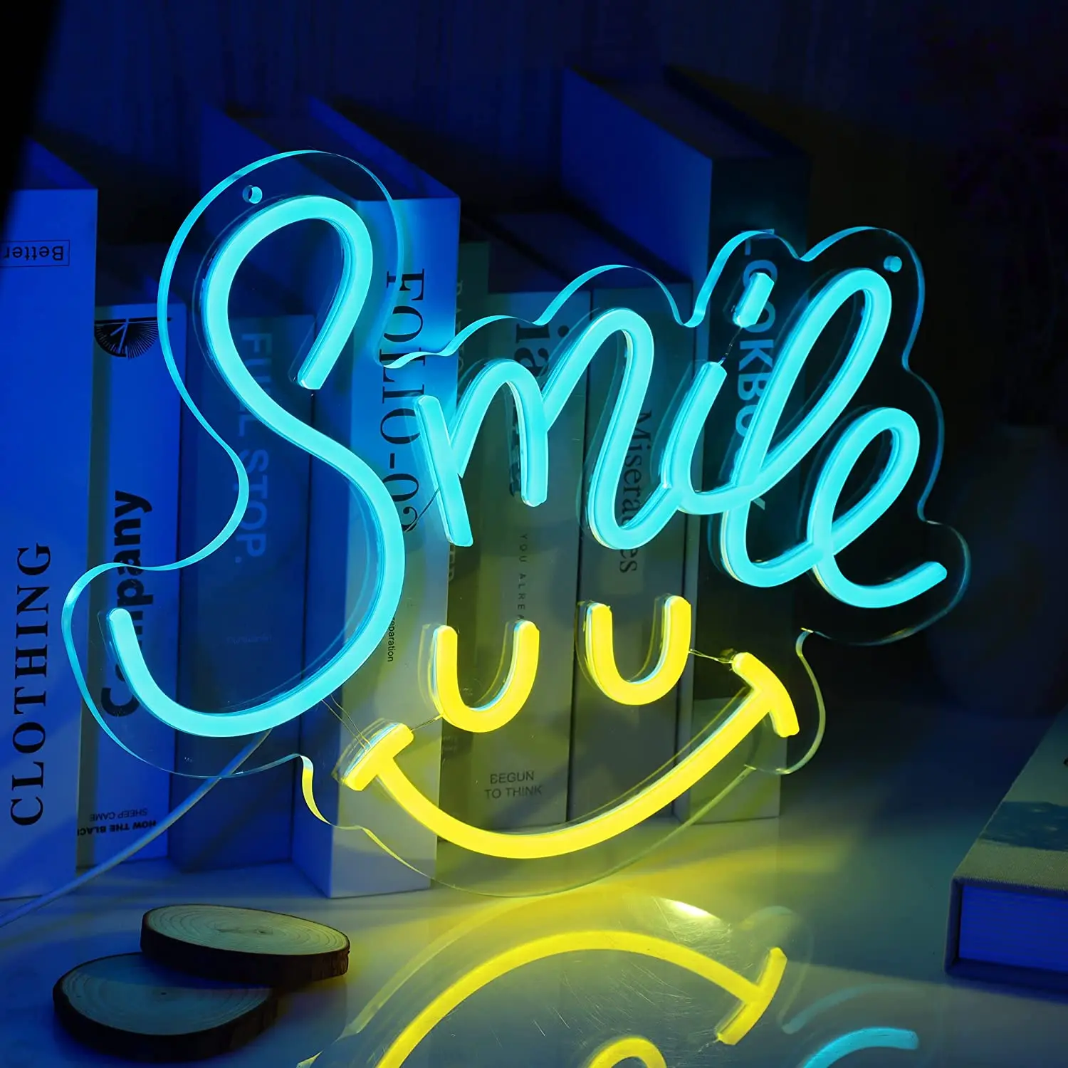 Smiley Face Neon Sign USB Powered for Room Decor, LED Neon Light Dimmable Night Light for Bar Restaurant Wall Art Birthday Gift
Smiley Face Neon Sign USB Powered for Room Decor, LED Neon Light Dimmable Night Light for Bar Restaurant Wall Art Birthday Gift