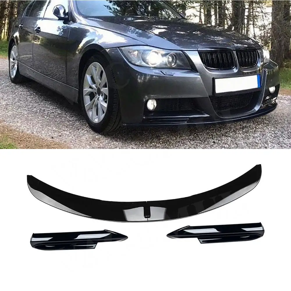 For BMW 3 Series E90 M-Tech Sport 2005-2008 Car Front Bumper Spoiler Lip+Side Splitter Cover Trim Car Lower Blade Gloss Black 
For BMW 3 Series E90 M-Tech Sport 2005-2008 Car Front Bumper Spoiler Lip+Side Splitter Cover Trim Car Lower Blade Gloss Black