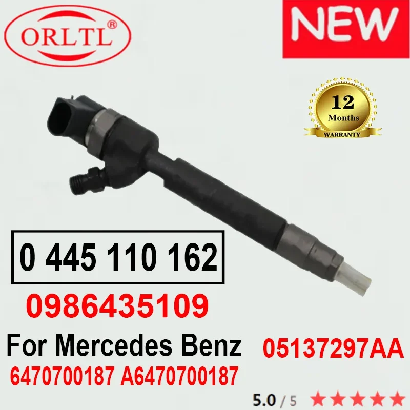 NEW 0445110162 6470700187 A6470700187 Diesel Fuel Injector 0986435109 05137297AA for Mercedes Benz 0 445 110 162
NEW 0445110162 6470700187 A6470700187 Diesel Fuel Injector 0986435109 05137297AA for Mercedes Benz 0 445 110 162
