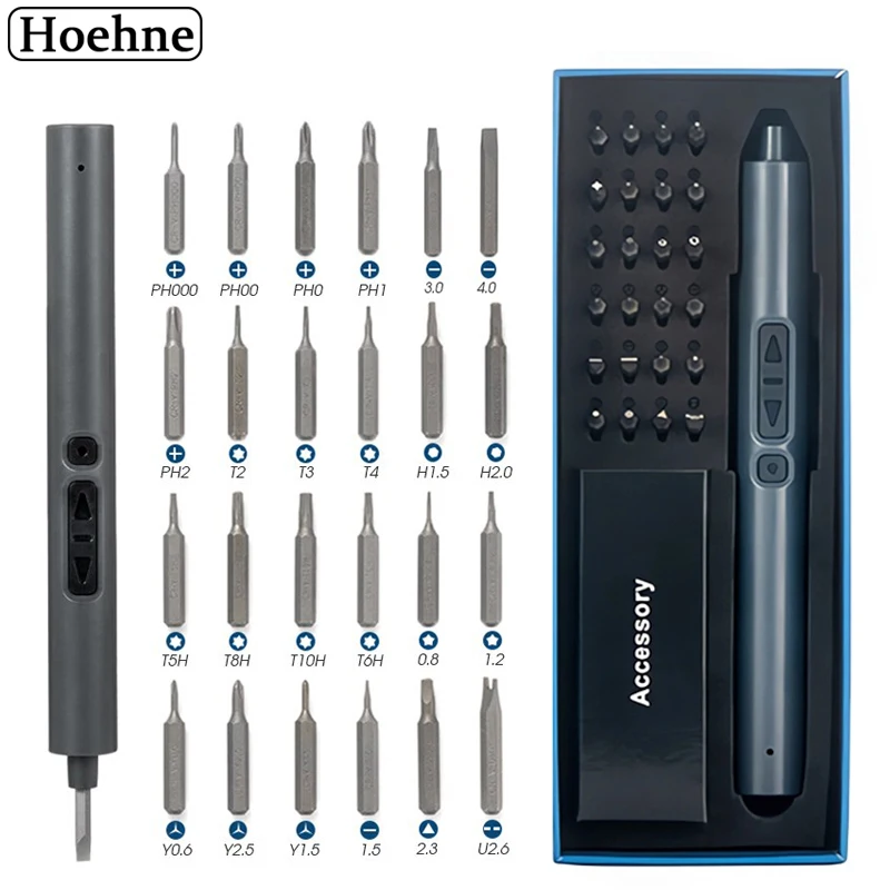 Newest 28-IN-1 Electric Screwdrivers with Micro Torque Mode LED Lamp USB Fast Charging Cordless Screwdriver Set Smooth Rotation
Newest 28-IN-1 Electric Screwdrivers with Micro Torque Mode LED Lamp USB Fast Charging Cordless Screwdriver Set Smooth Rotation