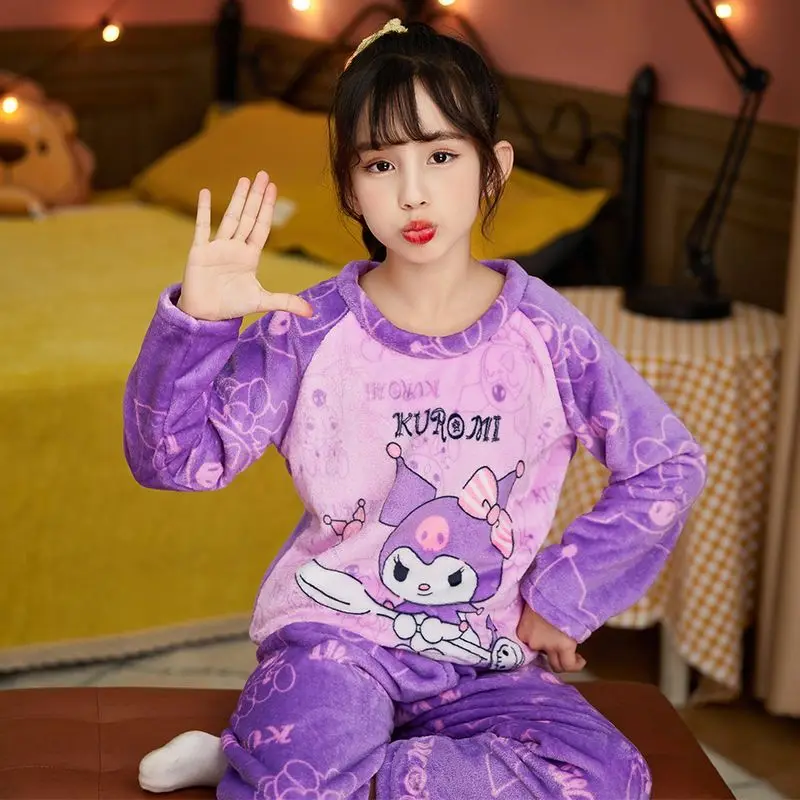 Kawaii Sanrio Kuromi Children's Sleepwear Hello Kitty Cinnamoroll Cartoon Anime Residential Clothing Set Girls Christmas Gifts
Kawaii Sanrio Kuromi Children's Sleepwear Hello Kitty Cinnamoroll Cartoon Anime Residential Clothing Set Girls Christmas Gifts