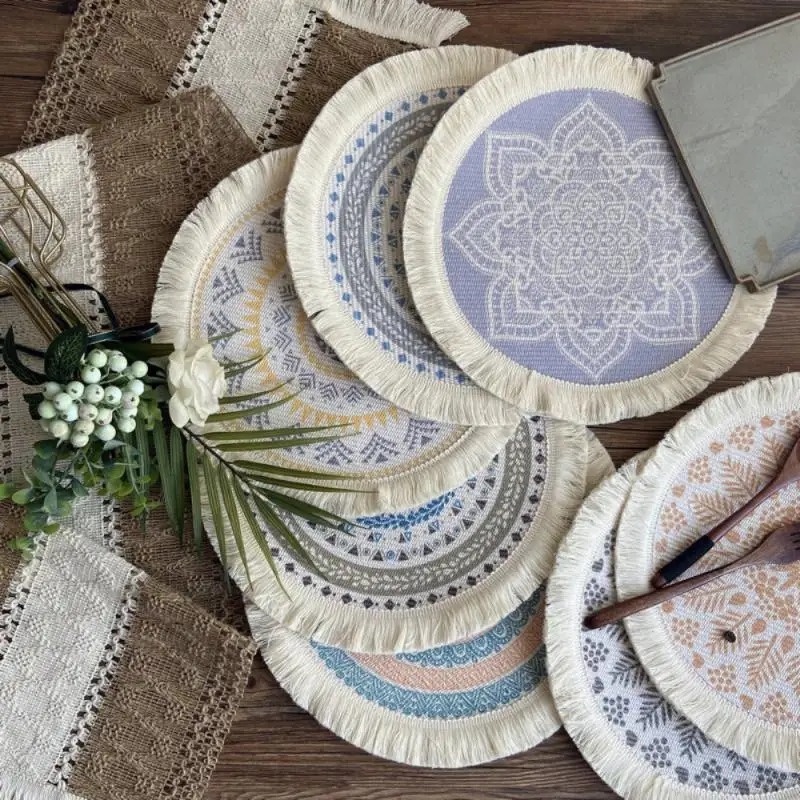 Cotton Braid Coaster Bohemian Style Mat Handmade Woven Meal Pad Nordic Non-slip Resistant Cup Cushion Bowl Placemat Table Decor
Cotton Braid Coaster Bohemian Style Mat Handmade Woven Meal Pad Nordic Non-slip Resistant Cup Cushion Bowl Placemat Table Decor