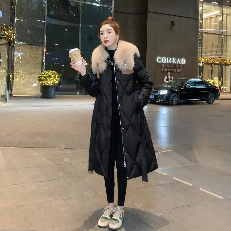 Down Jacket Women 2022 Winter New Fashion Slim Versatile White Duck Down Coat Female Casual Over Knee Fur Collar Thick Parkas
Down Jacket Women 2022 Winter New Fashion Slim Versatile White Duck Down Coat Female Casual Over Knee Fur Collar Thick Parkas