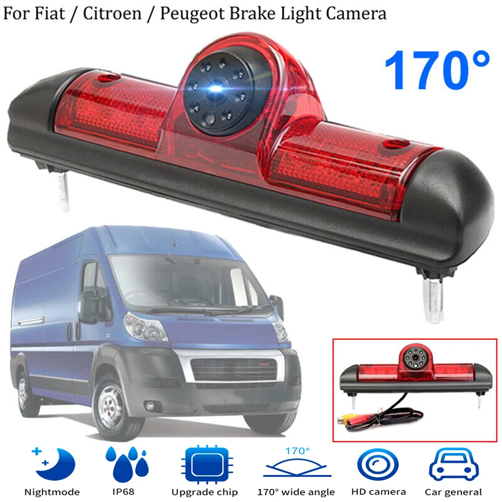 170 Degree Car 3rd Brake Light Rear View Camera Waterproof Night Vision Reverse For Fiat Ducato Peugeot Boxer Citroen Jumper
170 Degree Car 3rd Brake Light Rear View Camera Waterproof Night Vision Reverse For Fiat Ducato Peugeot Boxer Citroen Jumper
