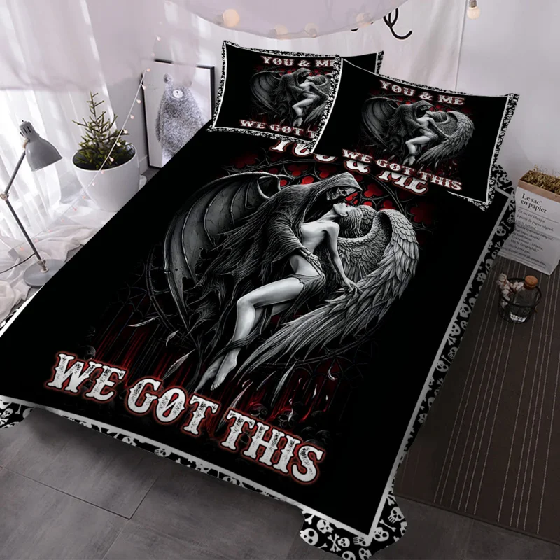 Skull And Woman Bedding Sets With Duvet Cover 3 Pieces Bedspreads With 2 Pillow Shams
Skull And Woman Bedding Sets With Duvet Cover 3 Pieces Bedspreads With 2 Pillow Shams