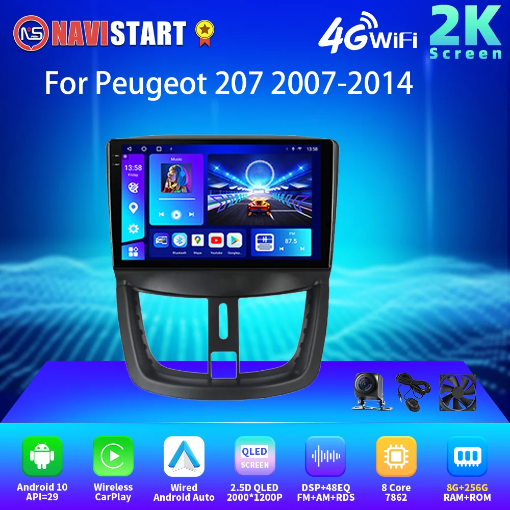 Автомагнитола NAVISTART 2K 2000*1200 2 Din для Peugeot 207 2006-2016 Carplay Android автомобильный мультимедийный видеоплеер GPS навигация
Автомагнитола NAVISTART 2K 2000*1200 2 Din для Peugeot 207 2006-2016 Carplay Android автомобильный мультимедийный видеоплеер GPS навигация
