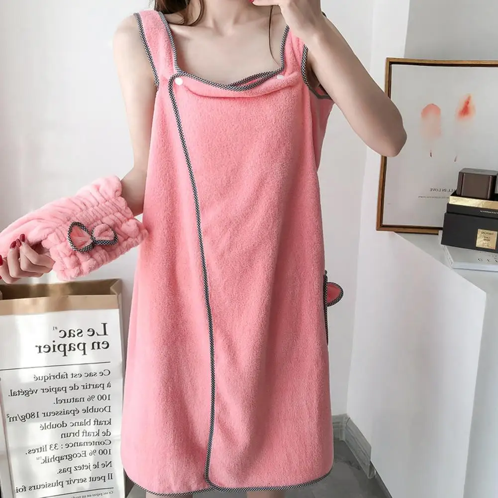 Women Bath Towel Ultra-soft Women's Bath Towel Robe with Button Design Absorbent Comfortable Shower Towel for Home Bathroom
Women Bath Towel Ultra-soft Women's Bath Towel Robe with Button Design Absorbent Comfortable Shower Towel for Home Bathroom
