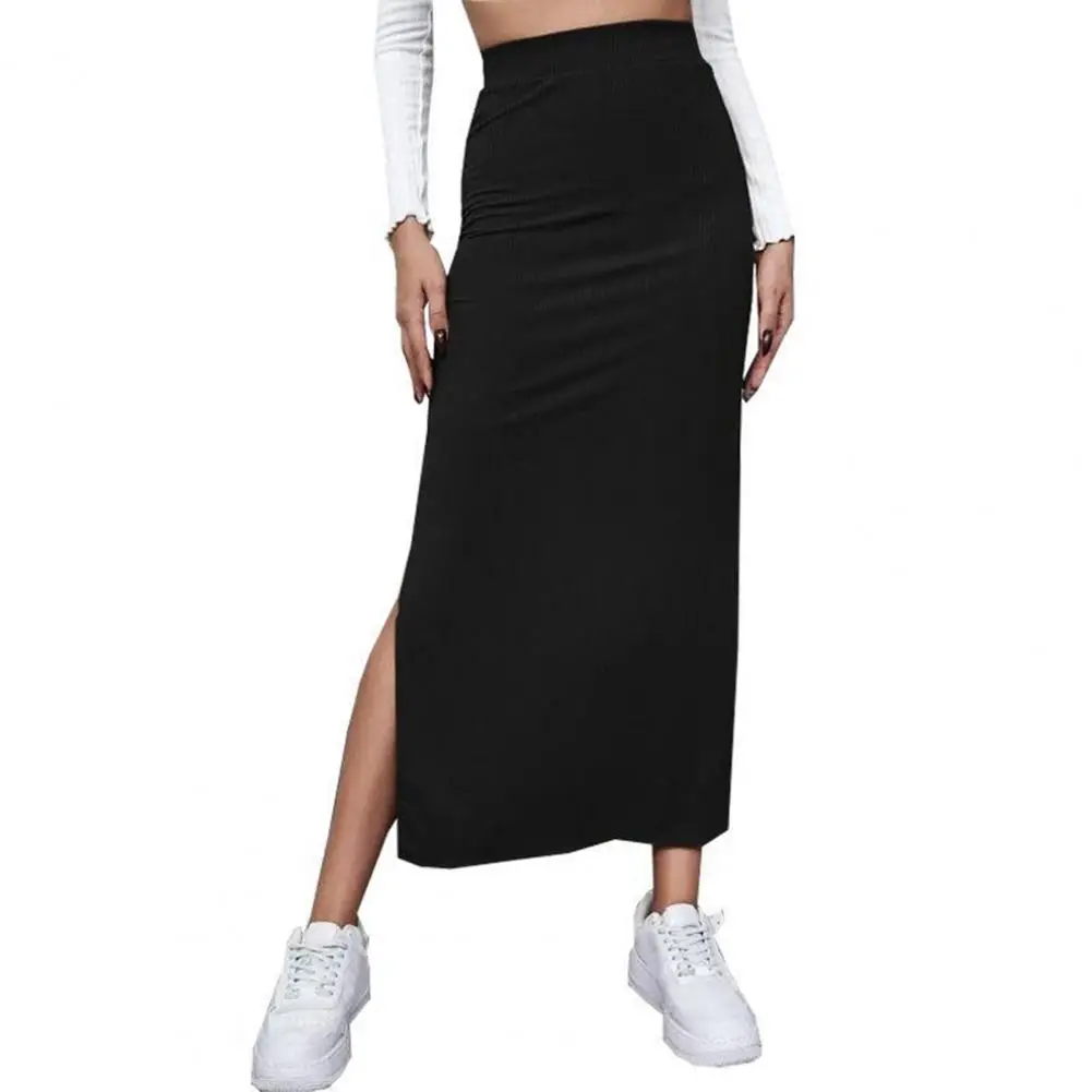 Women High Waist Midi Skirt Elegant Office Lady Skirt High Waist Slim Fit Side Split Hem for Workwear Women's Solid Color Hip 
Women High Waist Midi Skirt Elegant Office Lady Skirt High Waist Slim Fit Side Split Hem for Workwear Women's Solid Color Hip