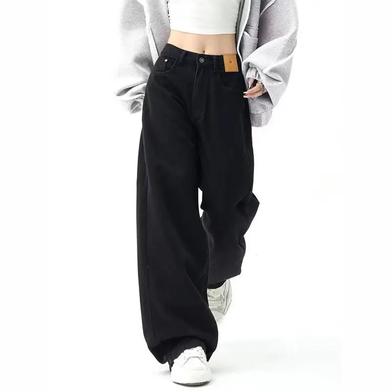 Hippie Black Baggy Jeans Women Y2K Harajuku Korean Oversize Straight Wide Leg Denim Pants Female Casual Kpop Streetwear Trousers
Hippie Black Baggy Jeans Women Y2K Harajuku Korean Oversize Straight Wide Leg Denim Pants Female Casual Kpop Streetwear Trousers