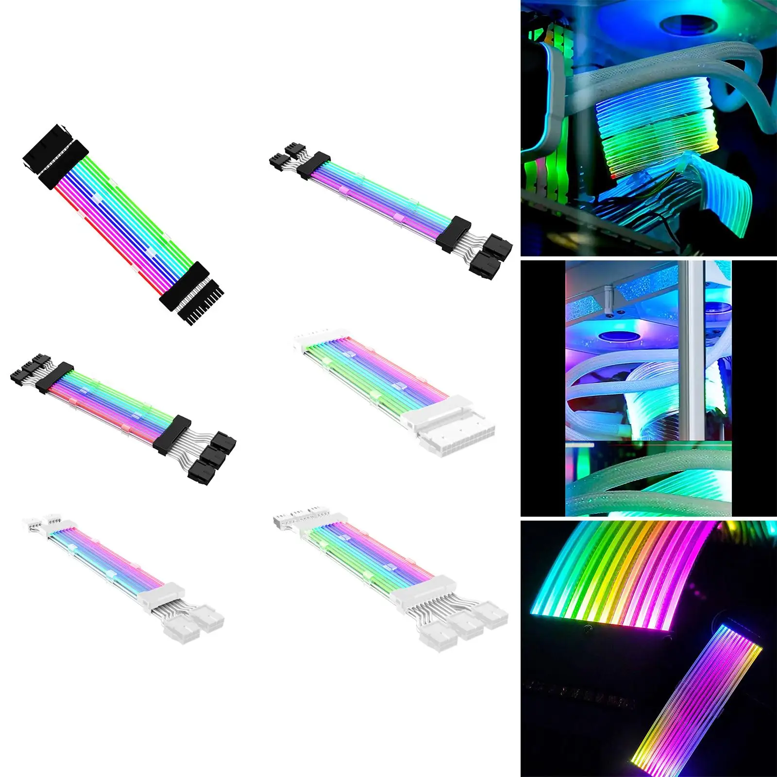 Удлинительный кабель RGB PSU комплект удлинительных кабелей для компьютерной комнаты с светильник рукавами прочный кабель PCIe для ПК чехол для компьютера
Удлинительный кабель RGB PSU комплект удлинительных кабелей для компьютерной комнаты с светильник рукавами прочный кабель PCIe для ПК чехол для компьютера