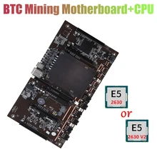 Carte mère pour minage BTC H61 X79, composant pc, compatible avec processeurs 5X PCI-E 8X LGA 2011, DDR3, 3060, 3080, GPU=