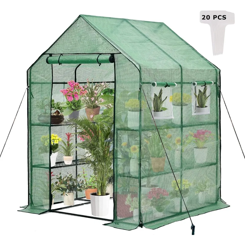 

Greenhouse for Outdoors Thickened PE Cover & Heavy Duty Powder-Coated Steel Free Shipping Garden Planting Outdoor Supplies Home