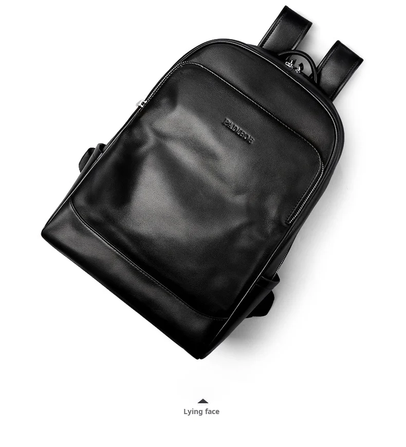 حقيبة ظهر عصرية من جلد البقر الطبيعي، حقيبة كتف مزدوجة فاخرة خفيفة الوزن، حقيبة رجالية أنيقة للأعمال حقيبة ظهر عصرية من جلد البقر الطبيعي، حقيبة كتف مزدوجة فاخرة خفيفة الوزن، حقيبة رجالية أنيقة للأعمال