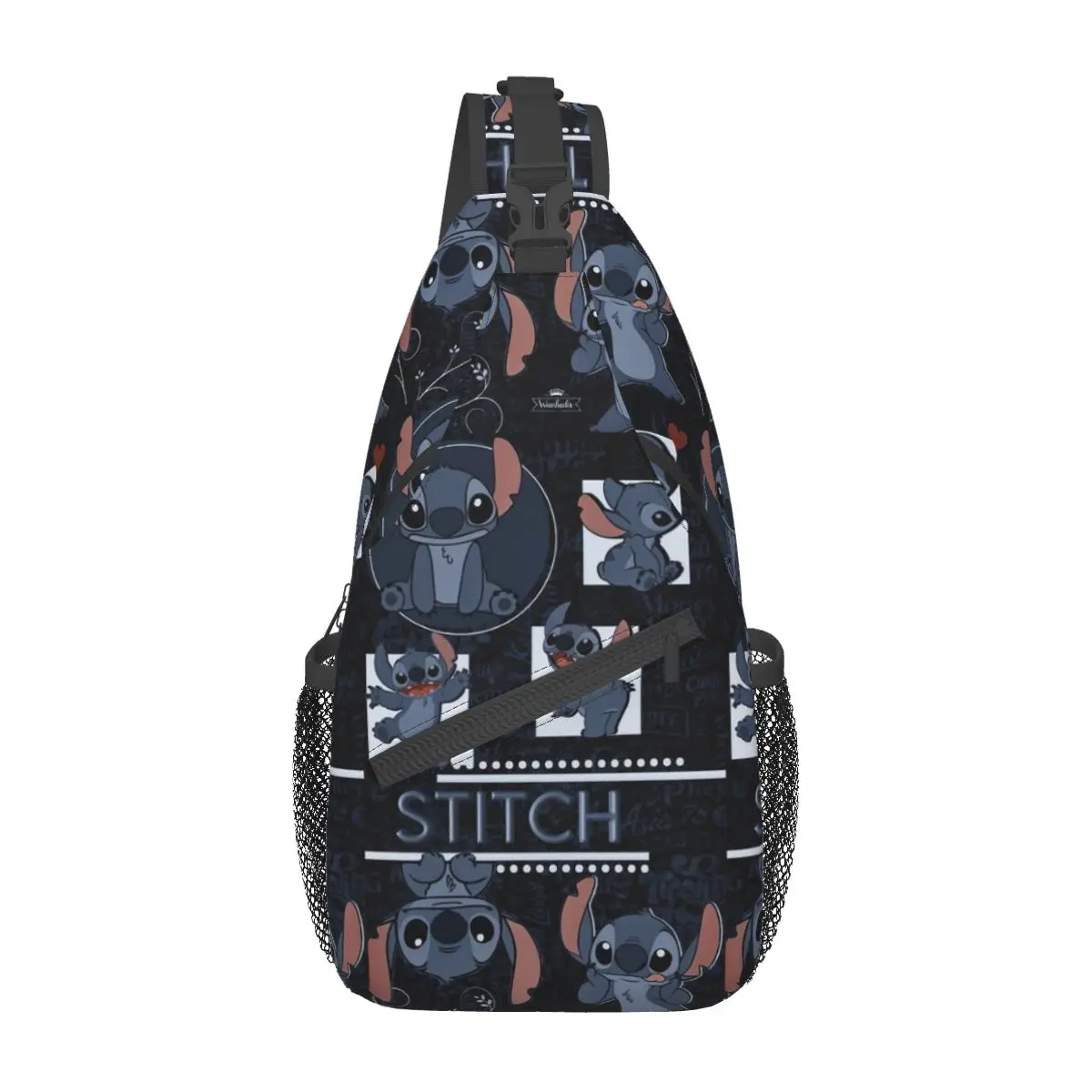 

Маленькие сумки-слинги с мультяшным принтом Лило и Ститч, нагрудный рюкзак через плечо, дорожные походные рюкзаки, классные школьные сумки