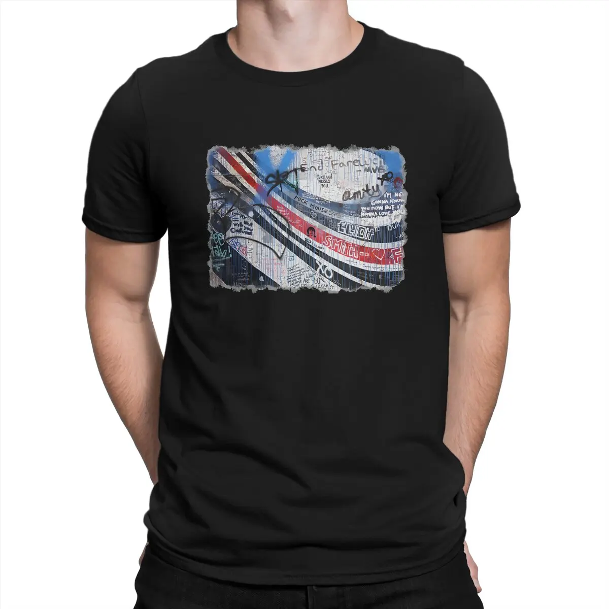 Graffiti Wall Men T Shirts Elliott Smith Fashion Tee Shirt Short Sleeve O Neck T-Shirt 100% Cotton New Arrival Tops
Graffiti Wall Men T Shirts Elliott Smith Fashion Tee Shirt Short Sleeve O Neck T-Shirt 100% Cotton New Arrival Tops