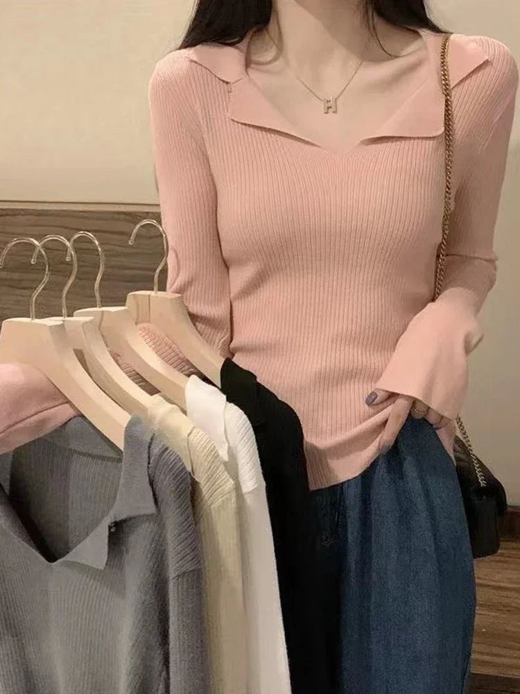 Korean Fashion Thin Knitted Pullover Women Long Sleeve Knitwear Tops Female Sweet Slim Basic Sweater Lady Elegant Chic Jumpers
Korean Fashion Thin Knitted Pullover Women Long Sleeve Knitwear Tops Female Sweet Slim Basic Sweater Lady Elegant Chic Jumpers