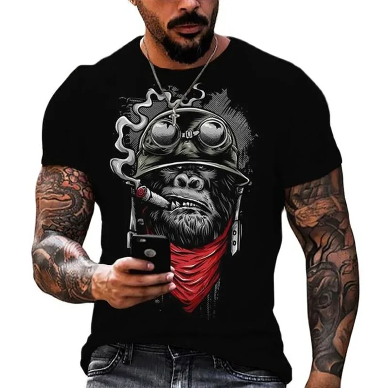 2023 3D Fashion Fun Pattern T-shirt Summer Leisure Animal Pattern Men's New Hip Hop Print Short Sleeve Top
2023 3D Fashion Fun Pattern T-shirt Summer Leisure Animal Pattern Men's New Hip Hop Print Short Sleeve Top