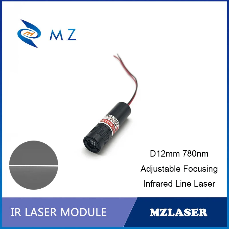 

Compact Mini Adjustable Focusing 780nm 0.5mw Lower Power Class I 3V 5V 12V 24V Infrared IR Line Laser Diode Module Industrial