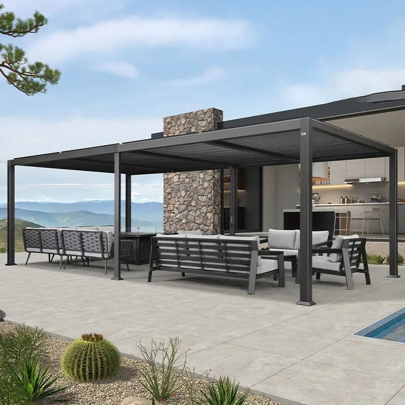 Индивидуальная павильонная терраса из алюминиевого сплава, вилла на дворе, современные жалюзи, простой китайский сад, уличная терраса, тент
Индивидуальная павильонная терраса из алюминиевого сплава, вилла на дворе, современные жалюзи, простой китайский сад, уличная терраса, тент