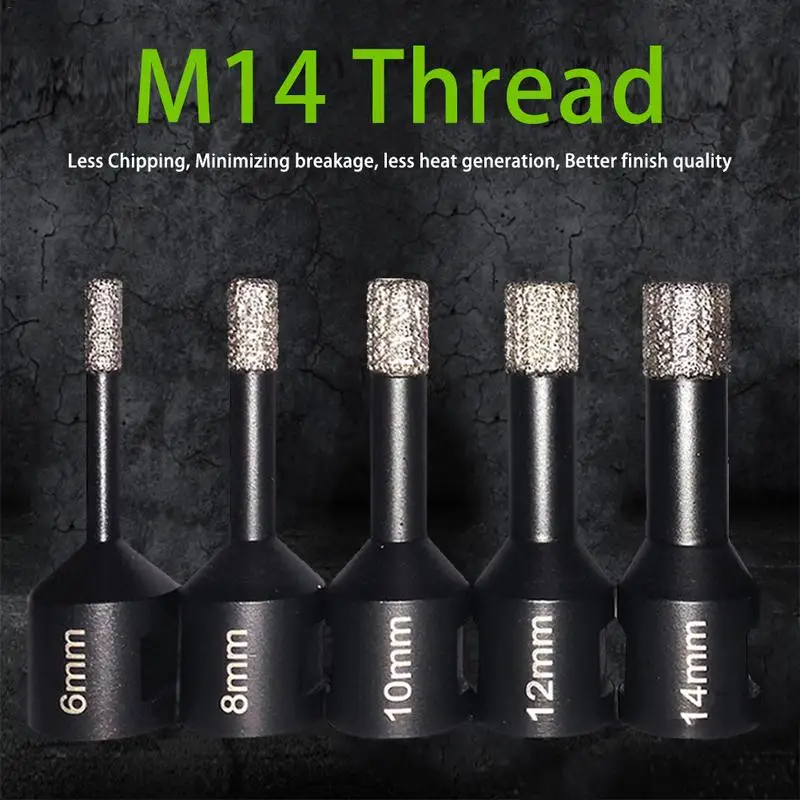 Pc M14 614 мм Вакуумные Паяные алмазные сверлильные насадки для плитки мраморная пила для отверстий фарфоровое сверло колокольная пила Корона
Pc M14 614 мм Вакуумные Паяные алмазные сверлильные насадки для плитки мраморная пила для отверстий фарфоровое сверло колокольная пила Корона