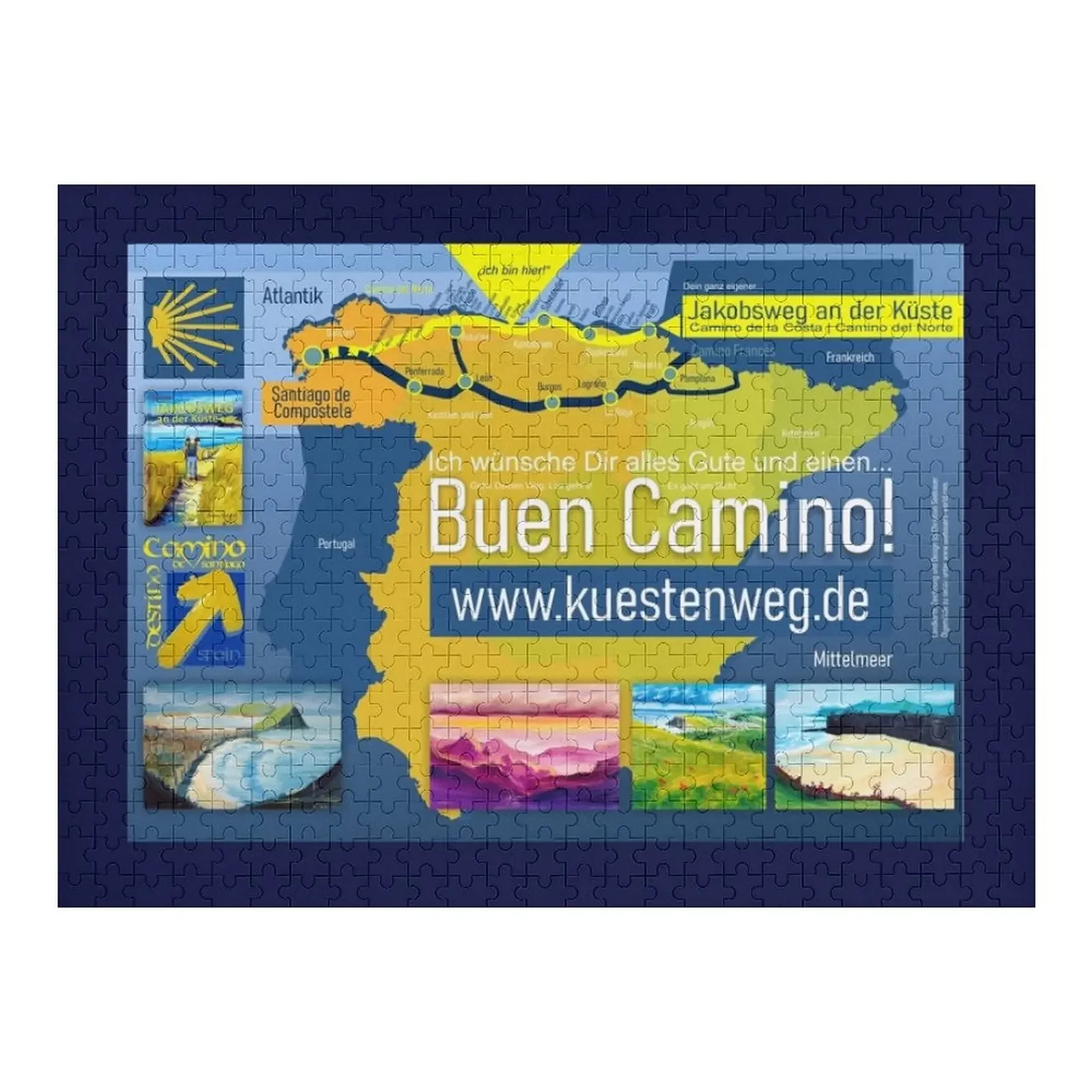Way of St. James on the coast, Camino de la Costa Jigsaw Puzzle Personalized For Kids Baby Toy Custom Name Wood Puzzle
Way of St. James on the coast, Camino de la Costa Jigsaw Puzzle Personalized For Kids Baby Toy Custom Name Wood Puzzle