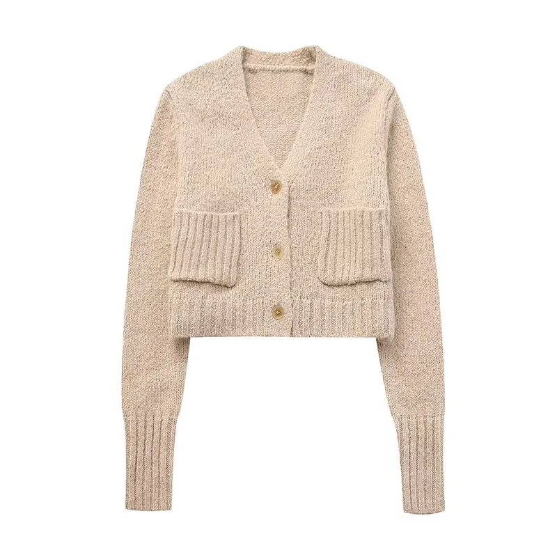 Women 2023 Autumn New Fashion Soft Cropped Knitted Sweater Vintage V-Neck Long Sleeves Female Pullover Chic Top
Women 2023 Autumn New Fashion Soft Cropped Knitted Sweater Vintage V-Neck Long Sleeves Female Pullover Chic Top