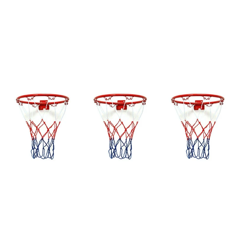 3 Pcs 32Cm Wall Mounted Basketball Hoop Netting Metal Rim Hanging Basket-Ball Wall Rim With Screws Indoor Outdoor Sport
3 Pcs 32Cm Wall Mounted Basketball Hoop Netting Metal Rim Hanging Basket-Ball Wall Rim With Screws Indoor Outdoor Sport