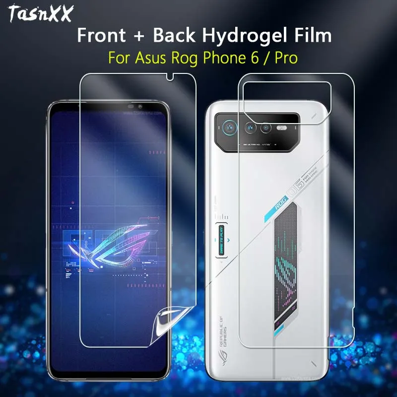 

Front / Back Screen Protector For Asus Rog Phone 6 7 Pro Ultra Clear Slim Full Cover Soft Repairable Hydrogel Film -Not Glass