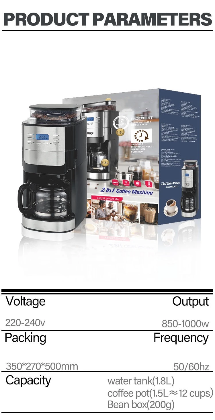 Automatic Coffee Machine Integrated Grinder 220-240V Electric Drip Coffee Maker Espresso Machine Kitchen And Household Goods Automatic Coffee Machine Integrated Grinder 220-240V Electric Drip Coffee Maker Espresso Machine Kitchen And Household Goods