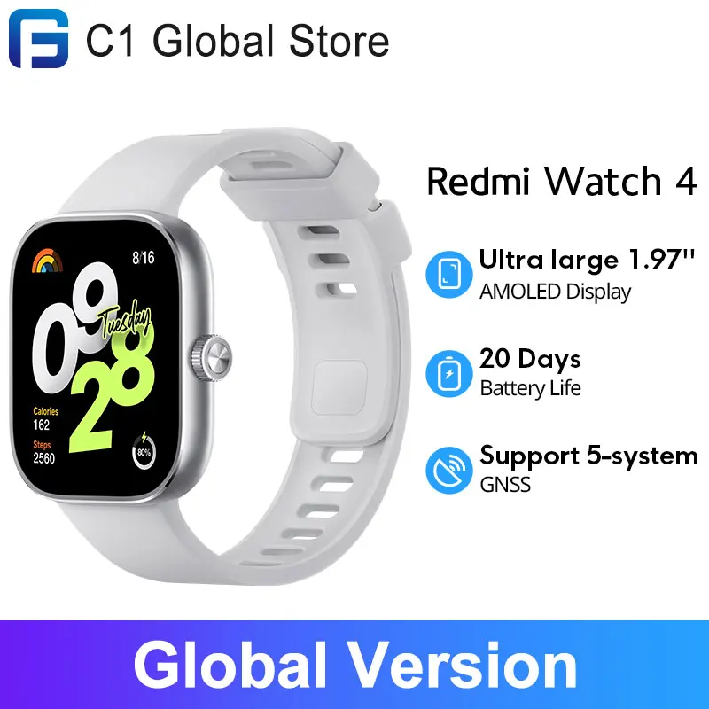 

Global Version Redmi Watch 4 Ultra Large 20 Days Battery Life 1.97'' AMOLED Display Support 5-system GNSS