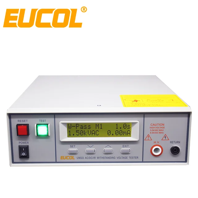 EUCOL dc voltage tester U9012 series AC/DC Withstanding Voltage & Insulation Resistance Tester
EUCOL dc voltage tester U9012 series AC/DC Withstanding Voltage & Insulation Resistance Tester