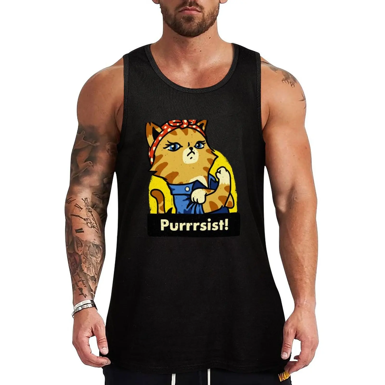 Purrsist! (version 3) Tank Top anime Gym clothes muscle t-shirt summer clothes for men
Purrsist! (version 3) Tank Top anime Gym clothes muscle t-shirt summer clothes for men