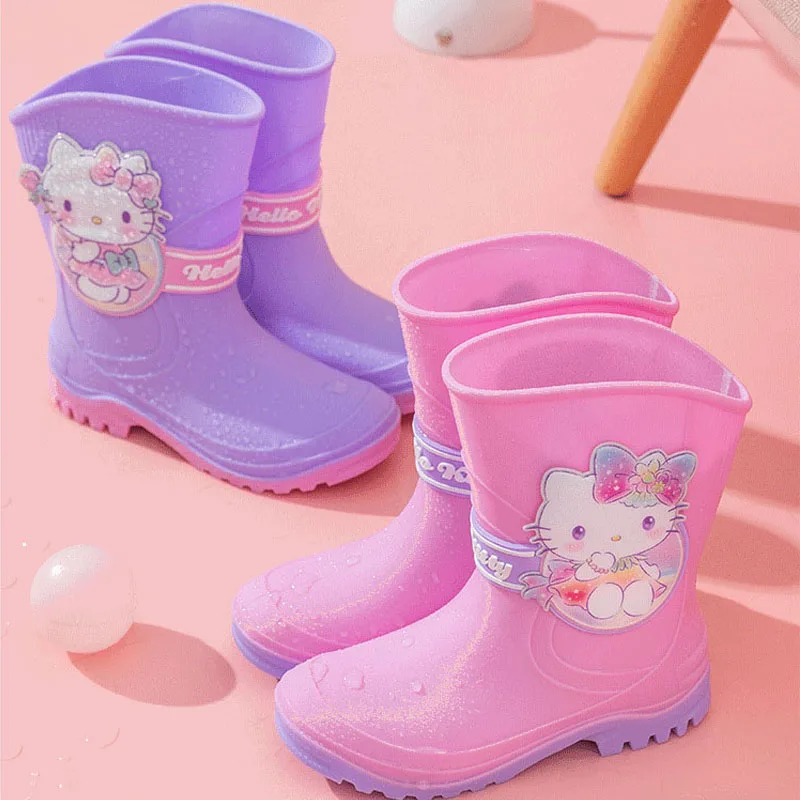 Kawaii Sanrios Rain Boots New Hellokitty Cute Boys and Girls High-Top Rain Boots Wear-Resistant No Slip Student Water Shoes
Kawaii Sanrios Rain Boots New Hellokitty Cute Boys and Girls High-Top Rain Boots Wear-Resistant No Slip Student Water Shoes