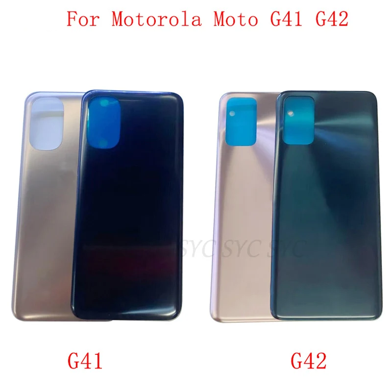 

Battery Cover Rear Door Case Housing For Motorola Moto G41 G42 Back Cover with Logo Repair Parts
