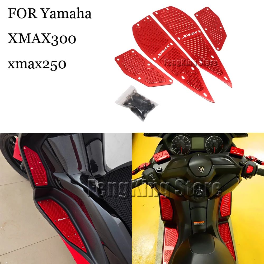 

For Yamaha XMAX300 xmax250 modified aluminum alloy foot pedal anti slip foot pad pedal accessories