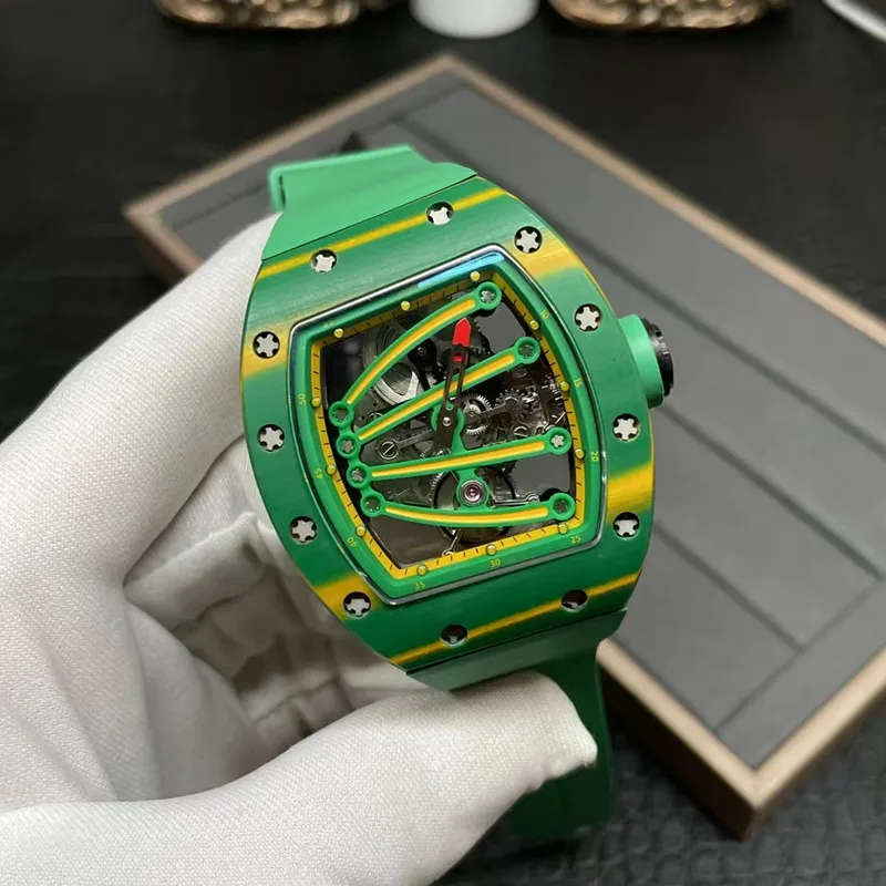 

The strongest version of the top Green Lizard tourbillon automatic mechanical movement hollow RM men's brand AAA Premium watch