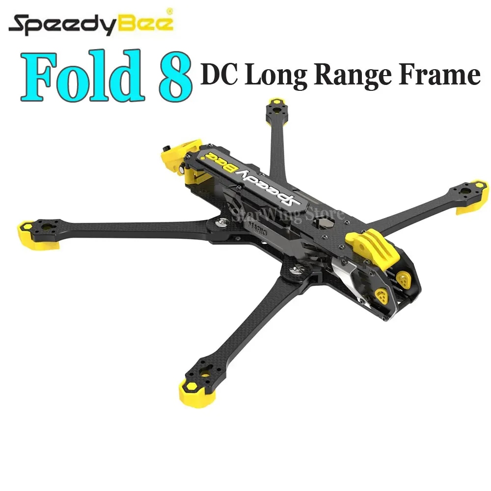 

SpeedyBee Fold 8 DC Long Range Frame Kits 7mm Arm for O3 Air Unit FPV 7inch 8inch Mario Fold 8 DC Long Range Drone DIY Parts