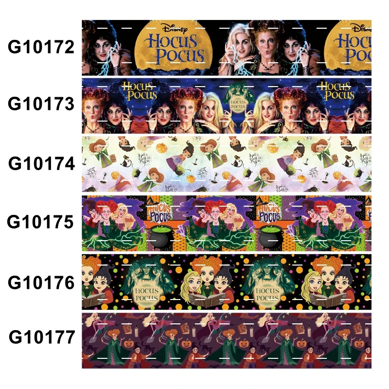 50 ярдов, корсажная лента с принтом героев мультфильмов «HOCUS POCUS», 38 мм, для бантов «сделай сам», товары для рукоделия, украшение
50 ярдов, корсажная лента с принтом героев мультфильмов «HOCUS POCUS», 38 мм, для бантов «сделай сам», товары для рукоделия, украшение