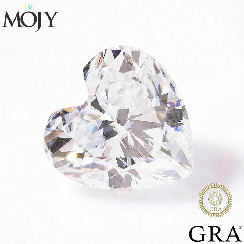 

MOJY D цветной Муассанит, свободный камень, огранка сердца 0,5 ~ карат, драгоценные камни с сертификатом GRA, Алмазный тестер, лабораторные драгоценные камни, Изящные Ювелирные изделия