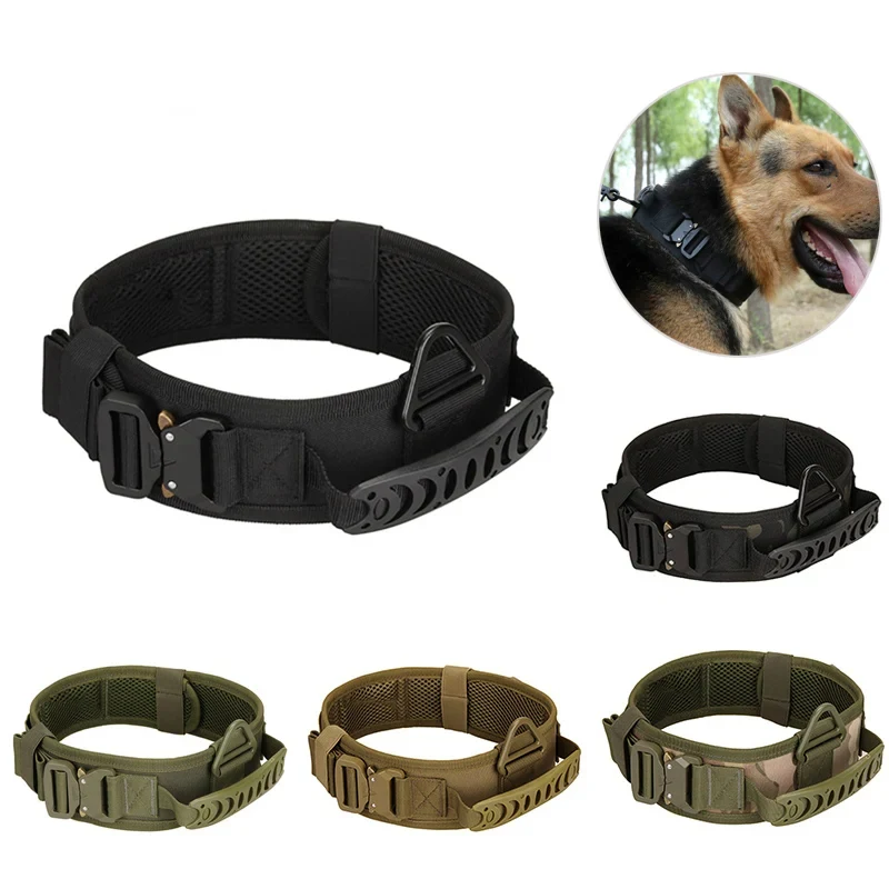 Extra Wide Tactical Big Dog Collar Camouflage Pet Collar with Handle Metal Quick Buckle for Dog Training
Extra Wide Tactical Big Dog Collar Camouflage Pet Collar with Handle Metal Quick Buckle for Dog Training