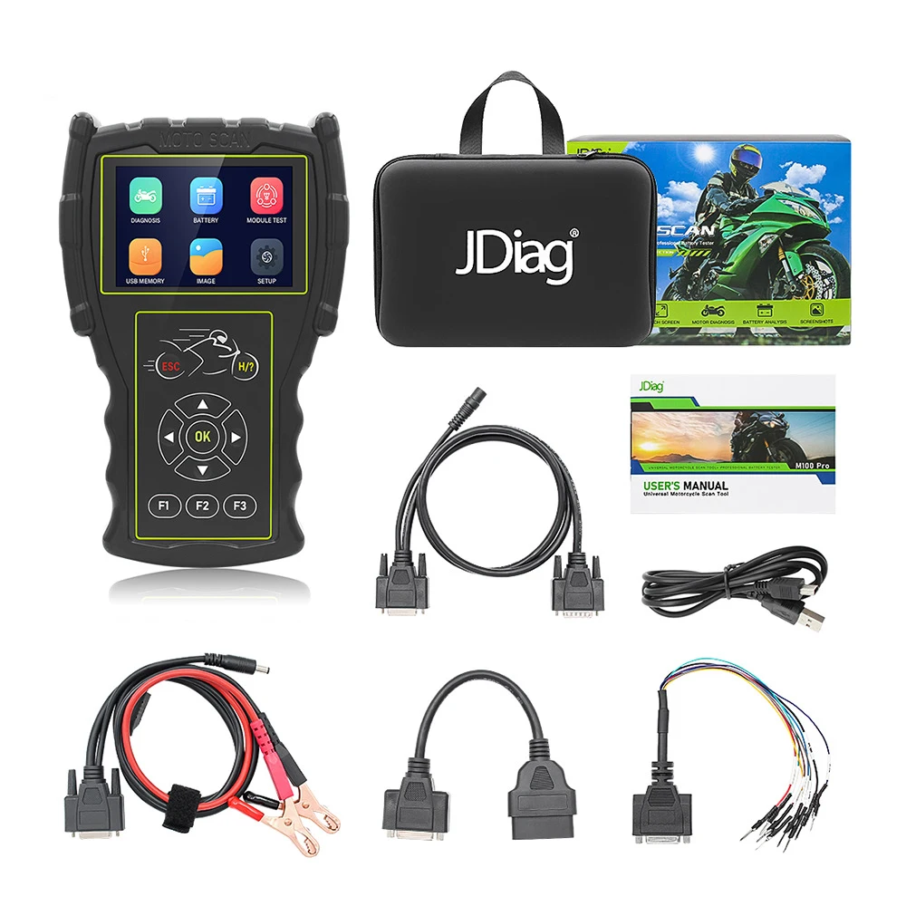 JDiag M100 PRO Motorcycle Scanner Professional OBD Diagnostic Tool Code Reader EFI System+Battery Dual Detection Multi-Language
JDiag M100 PRO Motorcycle Scanner Professional OBD Diagnostic Tool Code Reader EFI System+Battery Dual Detection Multi-Language