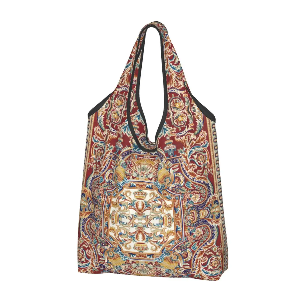 Funny Antique Persian Carpet Shopping Tote Bag Portable Bohemian Rug Ethnic Tribal Style Groceries Shopper Shoulder Bag
Funny Antique Persian Carpet Shopping Tote Bag Portable Bohemian Rug Ethnic Tribal Style Groceries Shopper Shoulder Bag